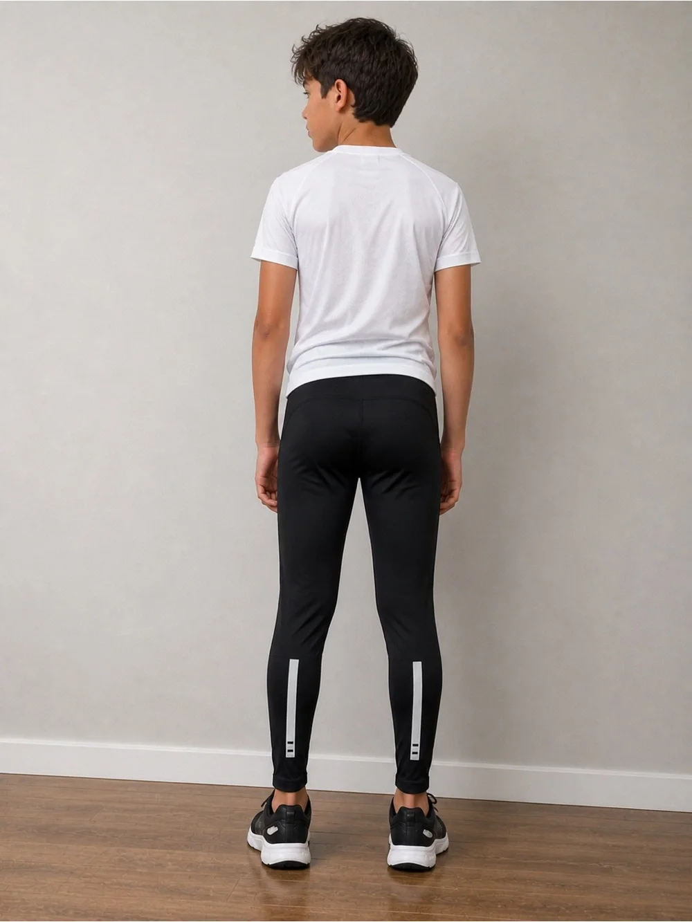 H&M Sport Boys Black Athletic Leggings Pants Size 8–10Y
